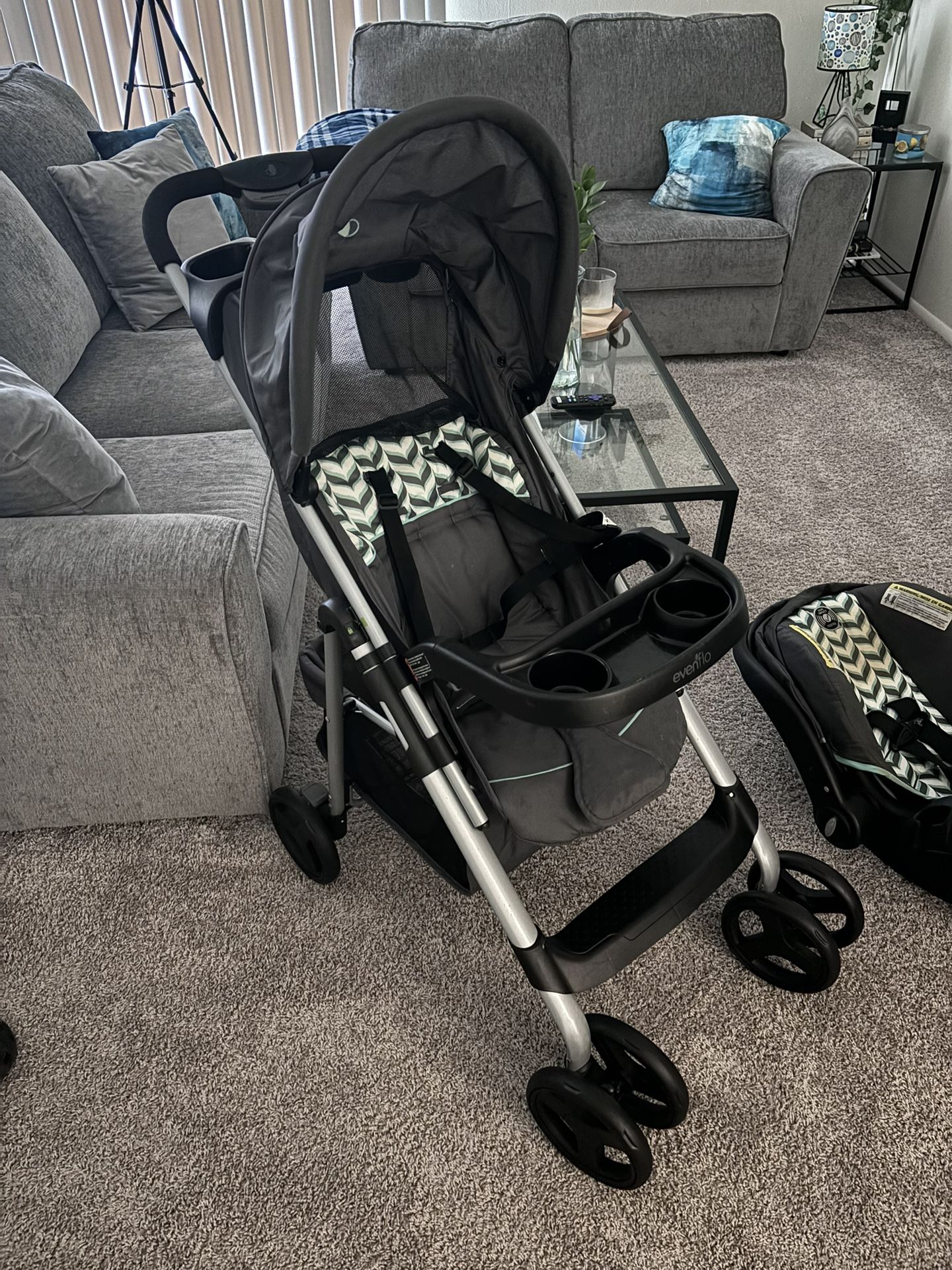 Evenflow Stroller and Car seat 