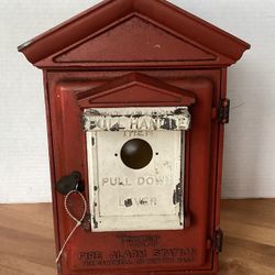 Vintage Fire Alarm Box. Gamewell. Has Key