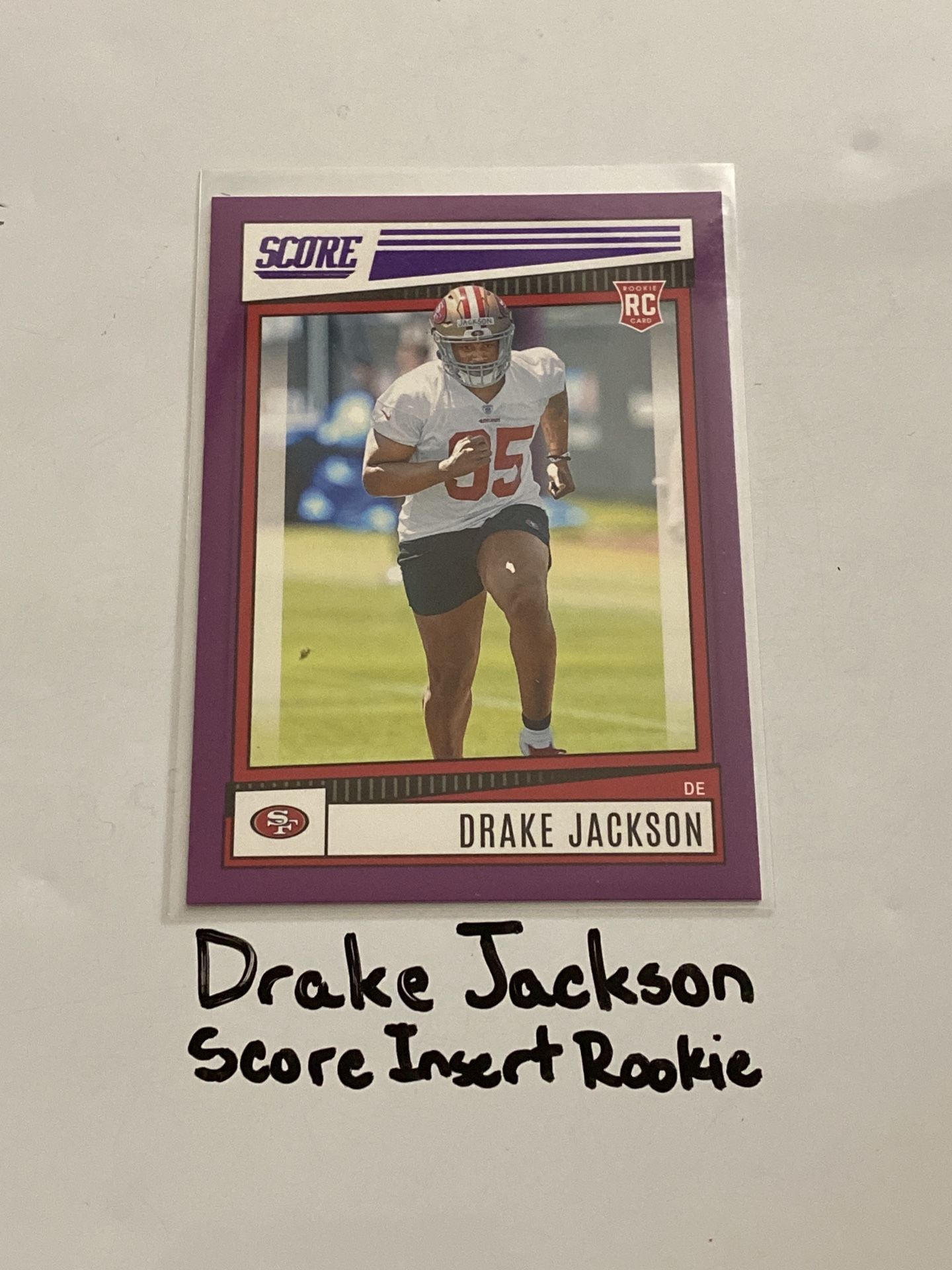 Drake Jackson San Francisco 49ers DE Score Short Print Insert Rookie Card.