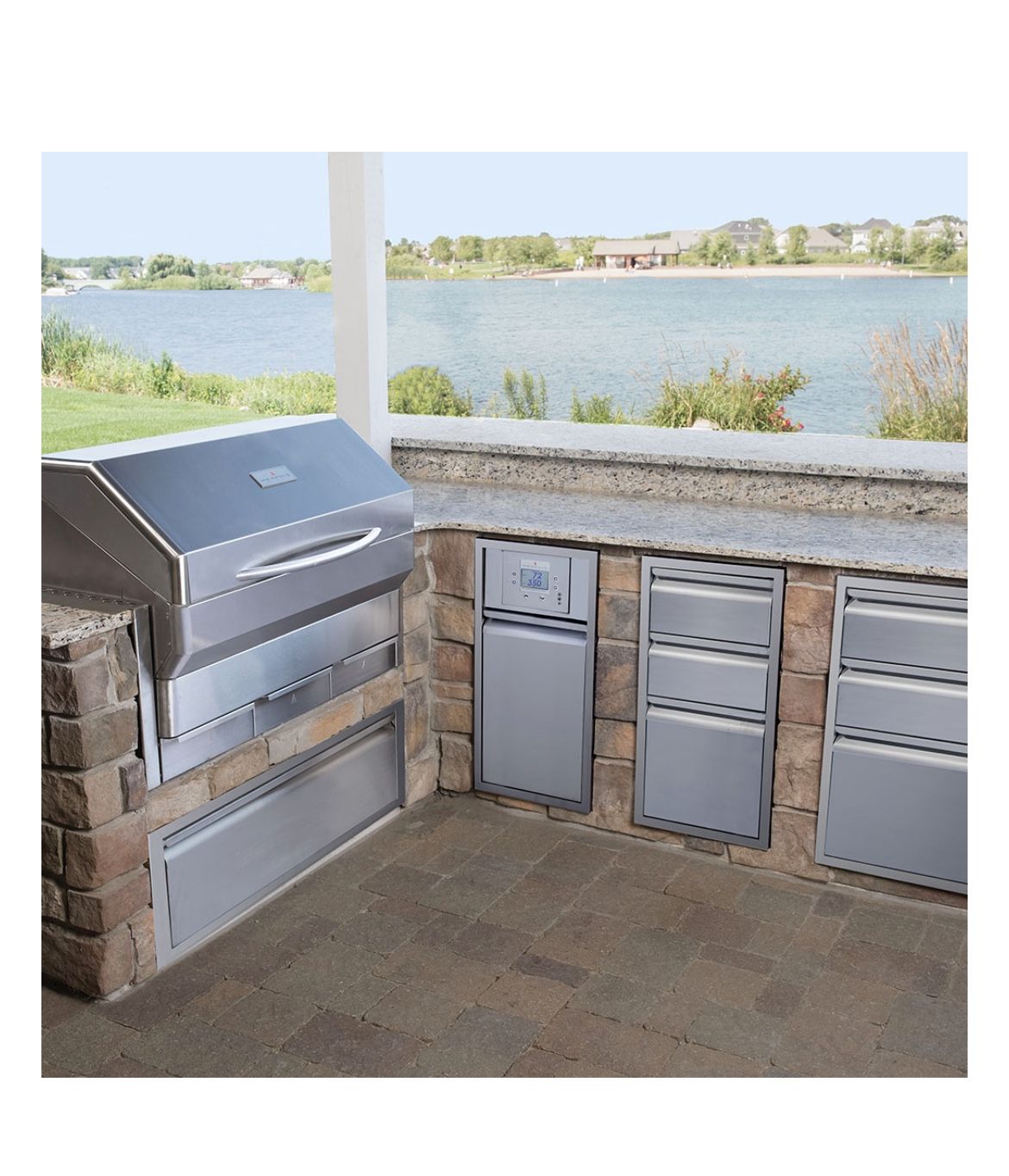 Outdoor kitchen, BBQ Area Storage Cabinet Drawers