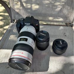 Canon Rebel T7 With Lenses 