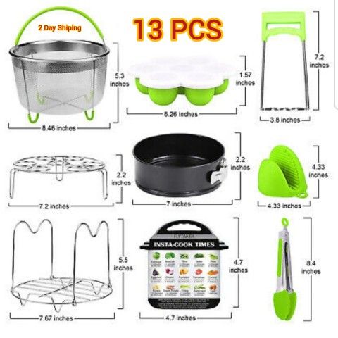 Instant pot accessories 6, 8 qt for pressure cooker , kitchen kits 13 pcs