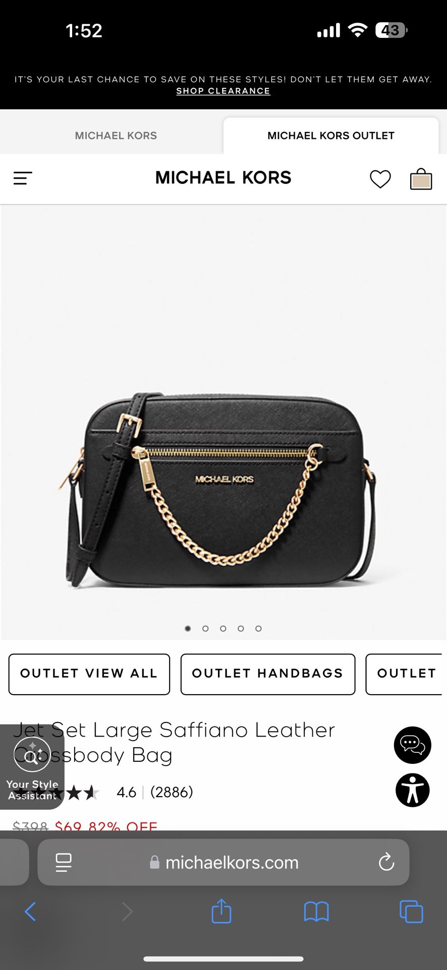 Womens Micheal Khors handbag