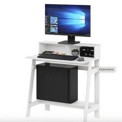 Office Desk With Attached Hutch 