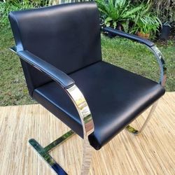 Leather Chrome Chair 
