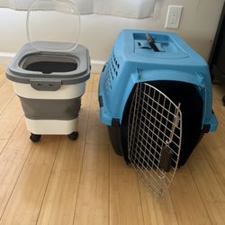 Pet Carrier And Food Container Set