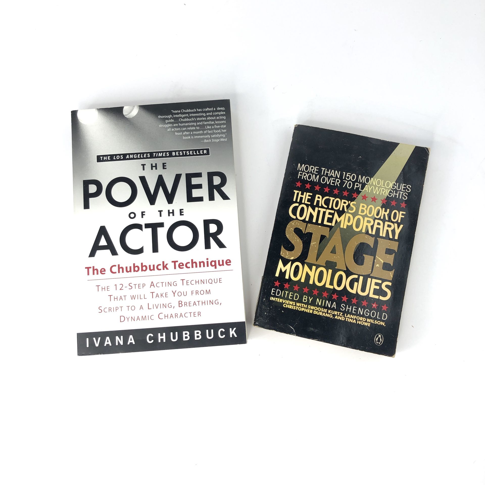 Set Of Acting Books Power Of The Actor, Contemporary Stage Monologues