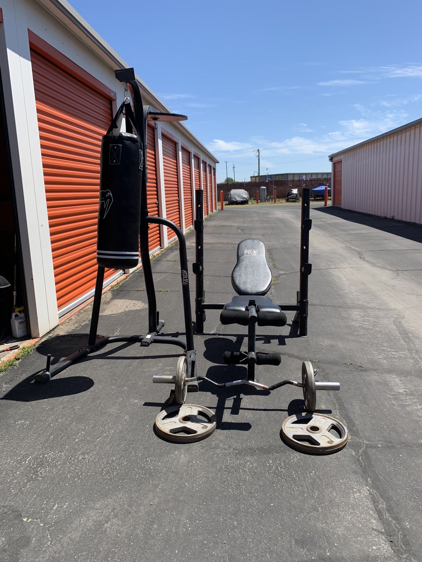 Weight Bench And Bag Set