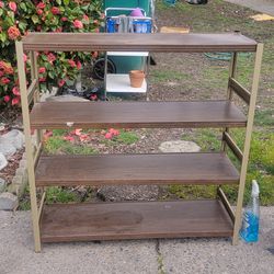 4 Tier Metal Shelf Bookshelf Utility Shelf