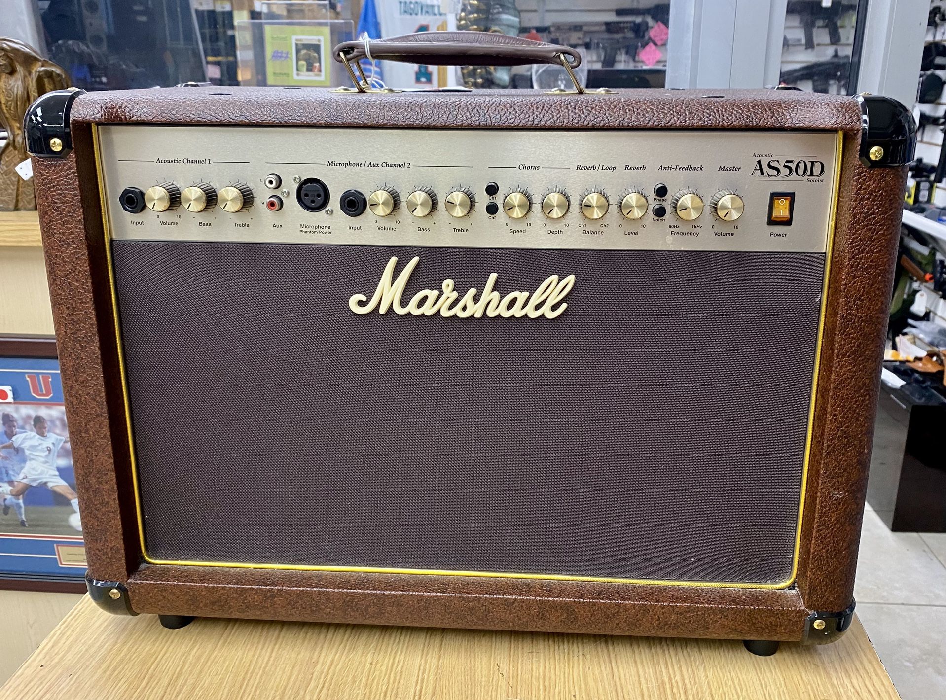 Marshall AS50D 50W 2x8 Acoustic Guitar Combo Amp – Works Great – See Pics