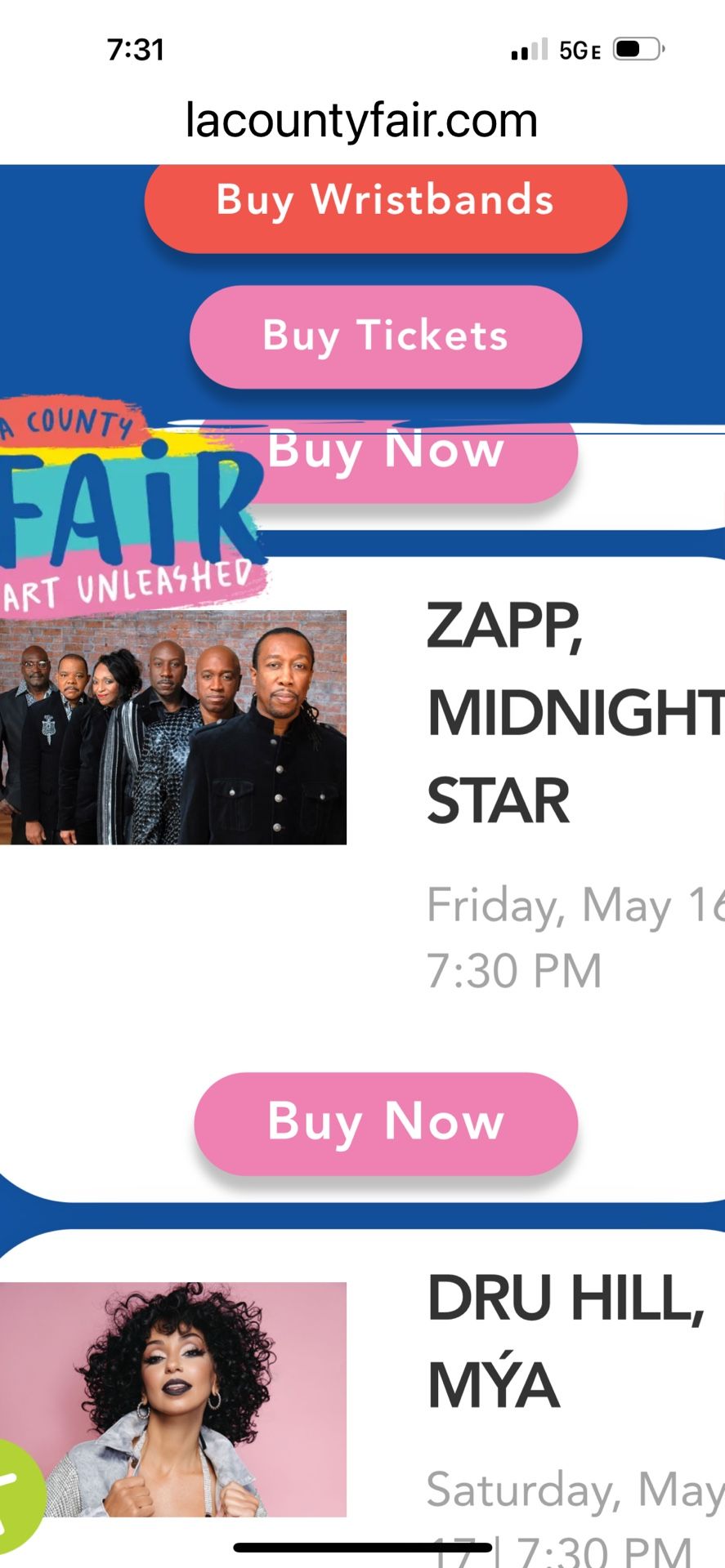 ZAPP and MIDNIGHT STARR Concert Tickets