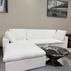 (NEW IN BOX!📦) WHITE CLOUD SECTIONAL COUCH SOFA