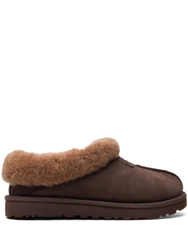 UGG TAZZETTE BURNT CEDAR SUEDE PLATFORM SLIPPERS, WOMEN US 7/ EUR 38 ~NEW