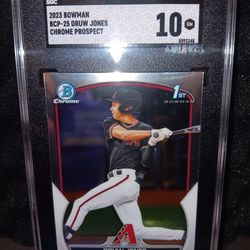 2023 BOWMAN BCP-25 Druw Jones CHROME PROSPECT SGC 10 GM