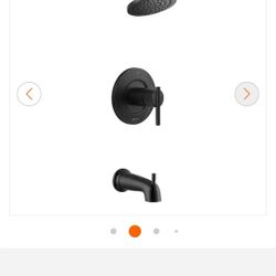 Dorind Single-Handle 1-Spray Tub and Shower Faucet 1.8 GPM in Matte Black (Valve Included)