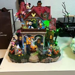 Disney Haunted House And Haunted Rocking Ship Halloween Decorations 