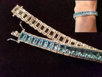 Electric Blue Topaz bracelet