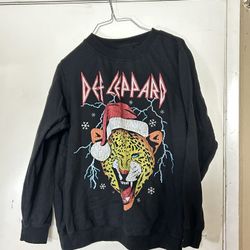 Def Leopard Christmas Sweater  m/L