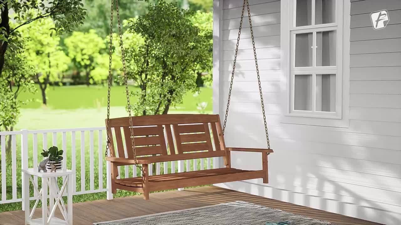 2 Person Hardwood Teak Oil Patio Swing