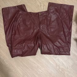 Red Leather Pants 