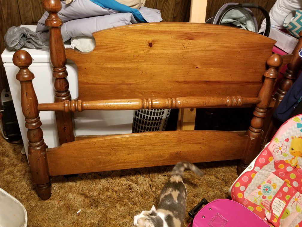 Bed frame with head and foot board