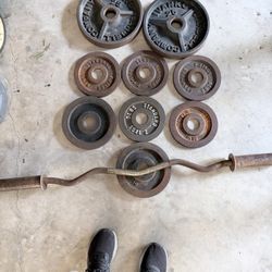 Curl Bar And Weights