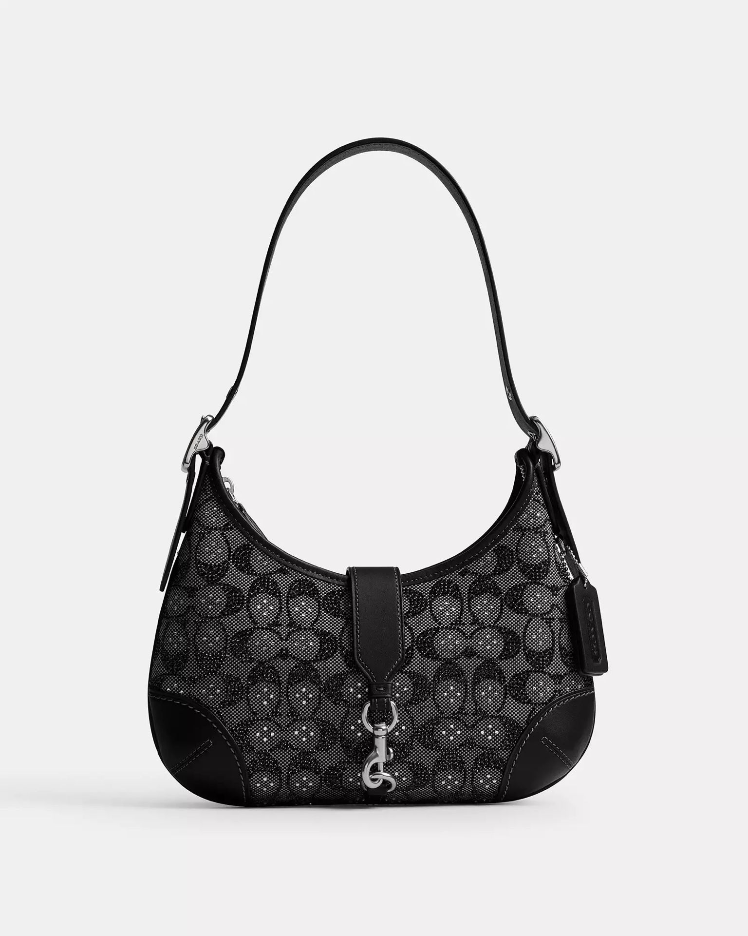 Coach Hamptons Hobo Bag In Crystal Signature Jacquard 