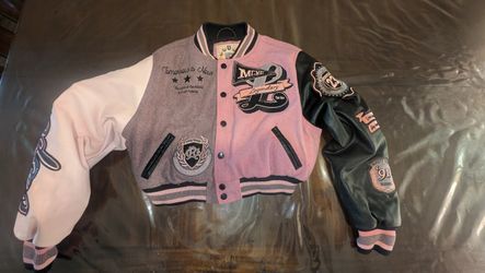 Heritage Outerwear Smoke Rise Red Pink Varsity Jacket