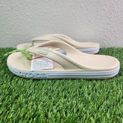 Crocs Bayaband Flip Flops Beige Men Size 7 Women's Size 9 