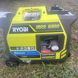 RYOBI Bluetooth 2300w Inverter Generator Excellent Like New .
