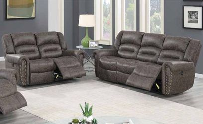 Sofa and Loveseat Powered recliner- Sala Electrica @Elegant Furniture