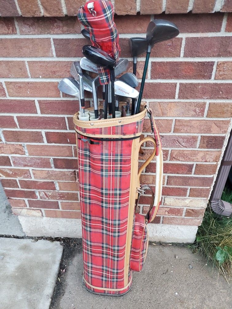 Vintage Golf Bag Wilson Indestructo Red Plaid