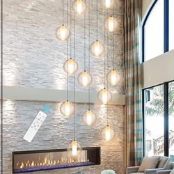 Brand New In The Box- HAIXIANG 137" Modern Chandeliers for Dining Room Entrance LED Dimmable Lights High Ceiling Chandelier for Living Room Foyer Stai