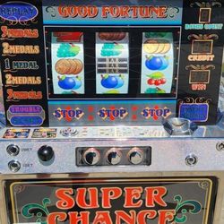 Slot Machine!   Works Key Included And Stand !!!
