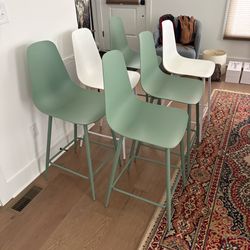 Article Svelti  Scandinavian / Mid Century Style Kitchen Counter Stools White or Green