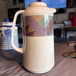 Vintage MCM Mikasa Studio Nova Palm Desert Y2216 Thermal Carafe Coffee Thermos Pitcher