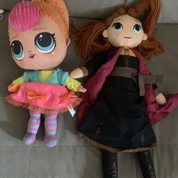 Elsa And lol Plush Dolls