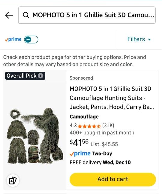 Camouflage Hunting Suit