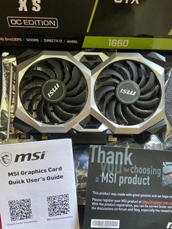 Gtx 1660 Ventus xs OC Edition