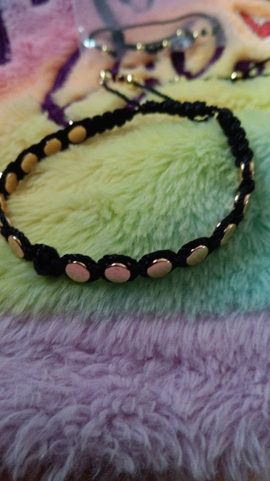 Macrame Gold Stone Mens