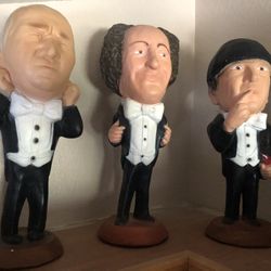 Three 3 Stooges Statues  Rare 18”