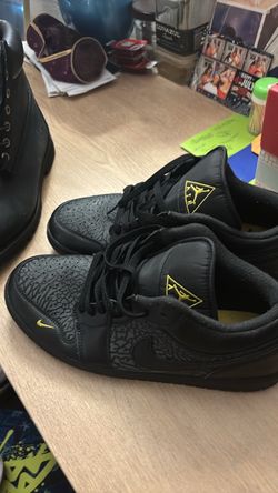 Air Jordan 1 Low Black Gold Sneakers