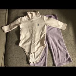 Baby Girls Ralph Lauren Outfit Set 9-12m