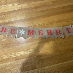Christmas Burlap Banner