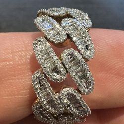 Men’s Chain Diamond & 10k Gold Ring 