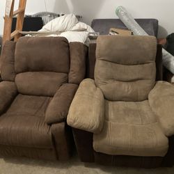 2 Recliners For Sale 