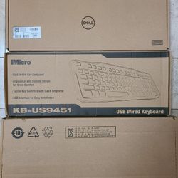 Wired black USB keyboards new in box 