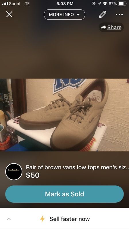 Size 9 brown vans $50