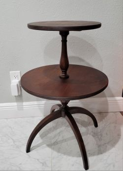 Vintage Mahogany Two-tier Dumbwaiter Table