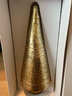 Holiday Gold Blown Glass Tree